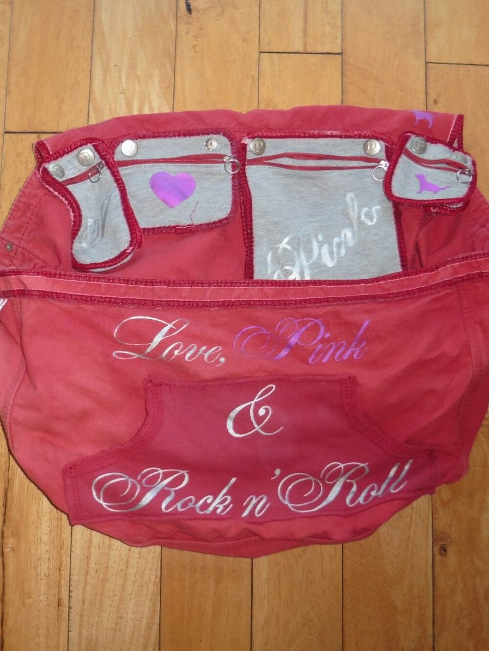Victoria's Secret Pink Rockstar Y2K VTG 90's Rock n Roll Messenger Carry on Bag